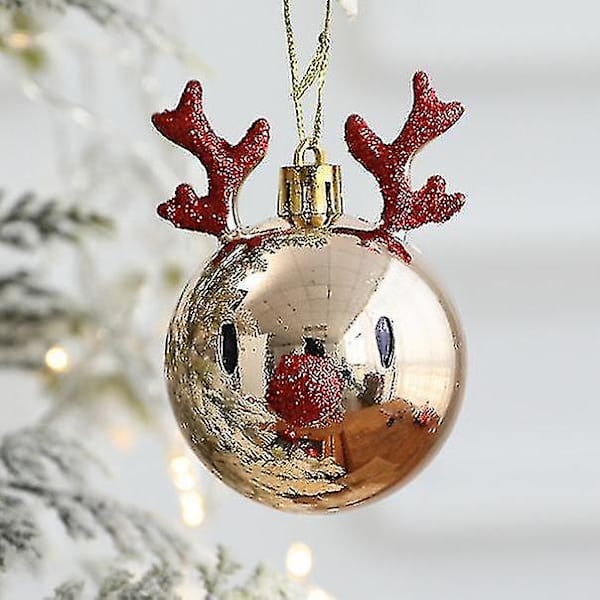 2 Stk Elk Scene Layout Dekoration Juletræ Ornament