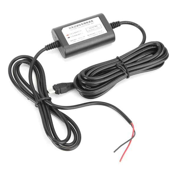 12V 24V til 5V 2.5A Micro USB Bilparkeringsmonitor Step Down Kabel til Dash Cam
