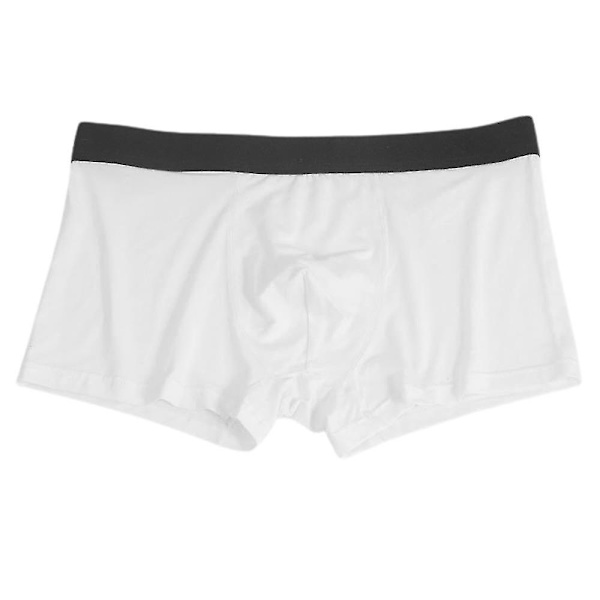 Mænd Boxer Briefs Undertøj Åndbar Trunks Underbukser White L