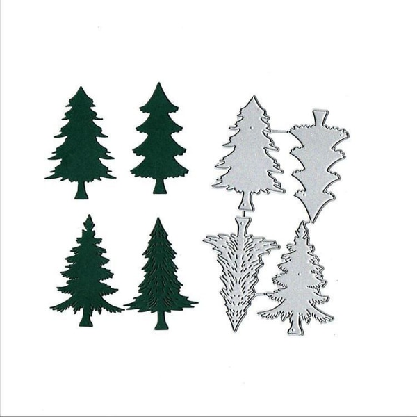Trädmetallstansningar för korttillverkning, julgranskort