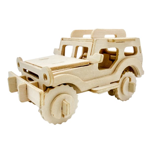 3D Træpuslespil Modelbil DIY Pædagogisk Legetøjssæt Hjem