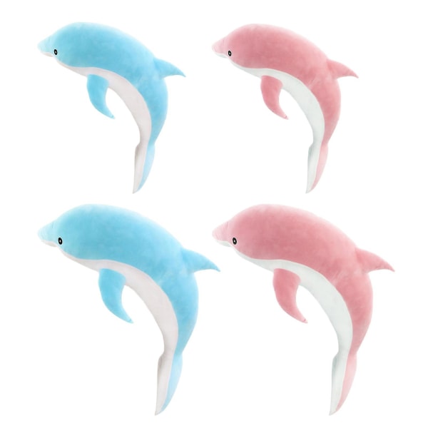 Bästsäljare Dolphin Plysch Kram Kudde, Ny Mjuk Stor Tecknad Delfiner Gosedjur leksaksdocka Blue Medium