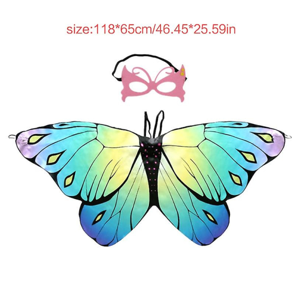 Farverig sommerfuglevinge kostume til småbørn Dress Up Fairy Wing 5