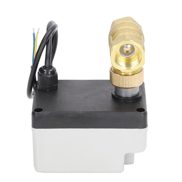 Motorisert kuleventil 2 ledninger 2-veis normalt lukket DN15 messing ABS DC 12V 24V
