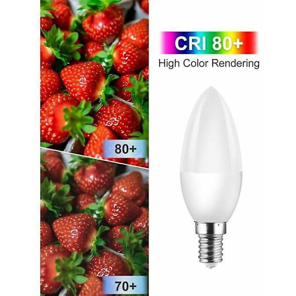 6 kpl E14 Pieni Edison Ruuvi (ses) Halogeenipolttimoa vastaavat led-lamput 40w C37 400lm 3000k lämmin valkoinen