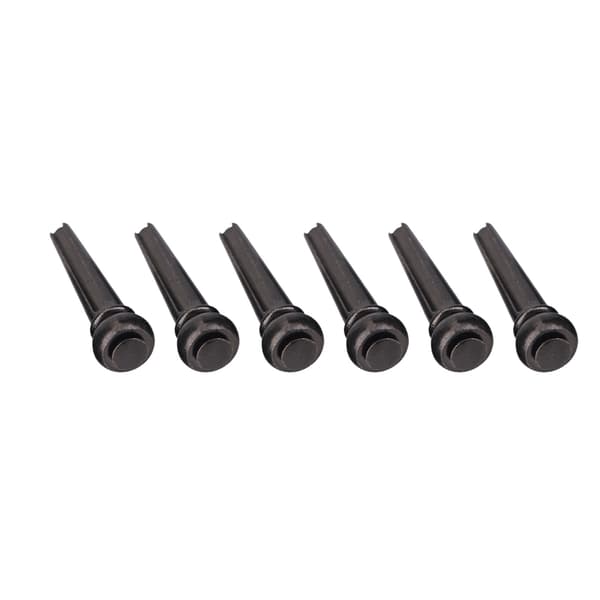 6 stk. sorte messing guitarbrostifter, holdbare reservedele til akustisk guitar
