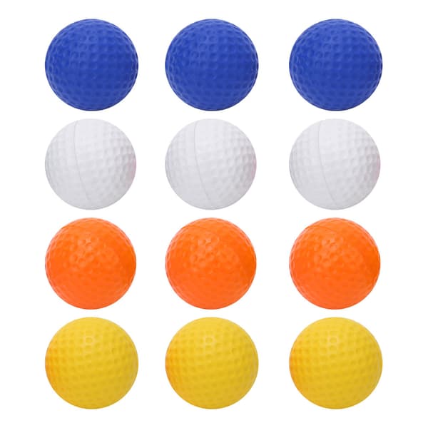 12 st PU Golfbollar för Barn Färgglada Elastiska Träningsset