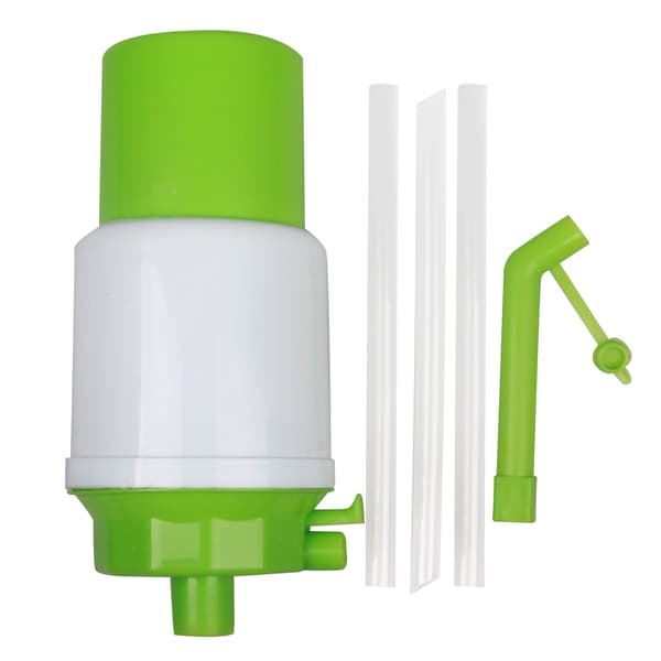 Manuell Handpress Dricksvattenpump Dispenser Plastfontän Grön Vit
