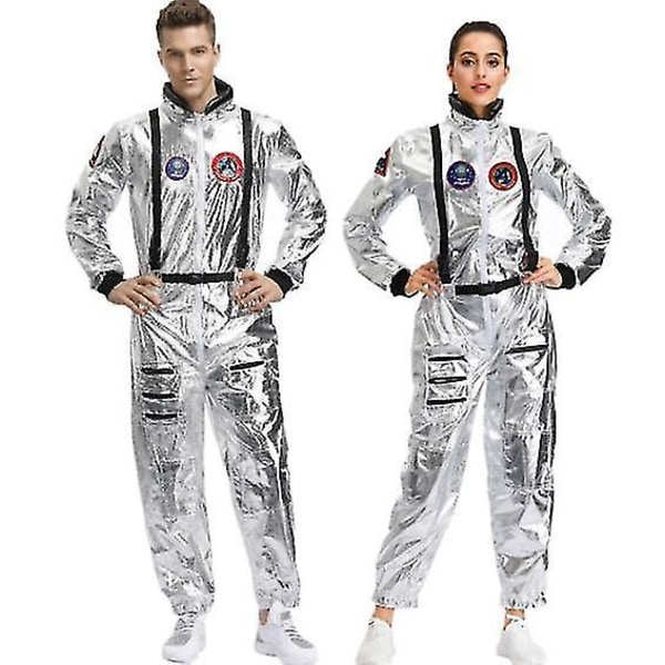 Astronaut Rymddräkt Jumpsuit Halloween Cosplay M men