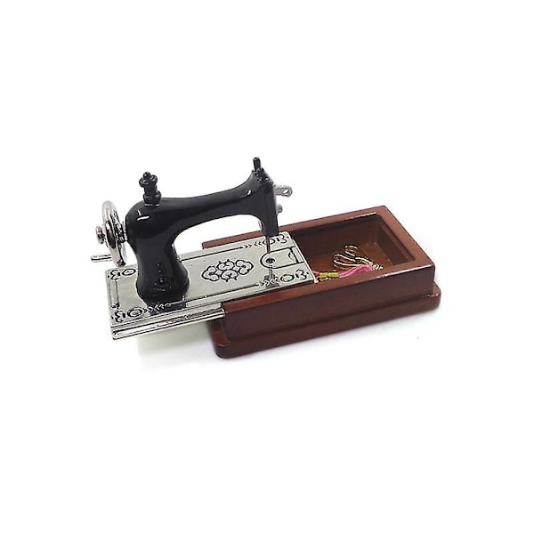 2x 1:12 Scale Nukkekoti Ompelukone Pienoismalli Huonekalut Malli Tee itse Lelut
