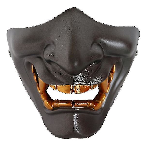 Halloween Prajna Masque Demi Visage Adulte Grimase Devil Resin Horror Tactical Mask