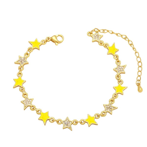 Armbånd Vintage Zircon Star Fashion Jewelry Ac9157 Yellow
