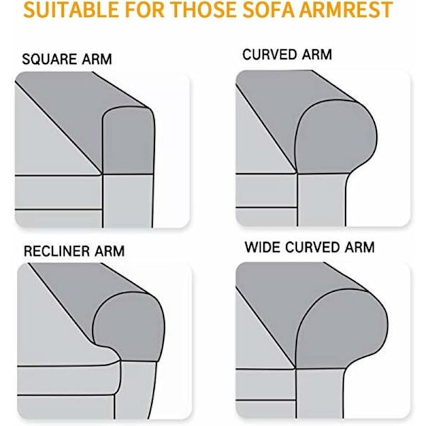 stk Sofa Armlenetrekk Myk Lenestol Sliptrekk Sklisikkert Armlentrekk Elastisk Sofa Sliptrekk Beskyttelse - Mørkegrå