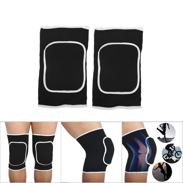 Unisex Joustava Polvisuoja Wrap Protector Tuki Musta