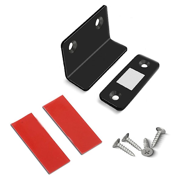 L-formad magnet Skåp Hake Magnetisk för spärr Håll skåpet garderob stängt Black