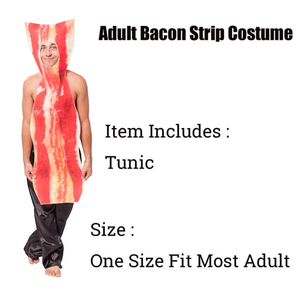 Men's Bacon Halloween Carnival Party Costume Morsom mat
