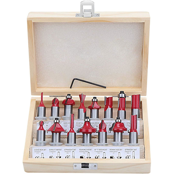 12,7 mm wolframkarbidgrassett med 15 stk