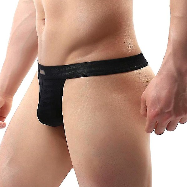 Menn Truser Sexy G-String Thong Underbukser Truser Undertøy Black S