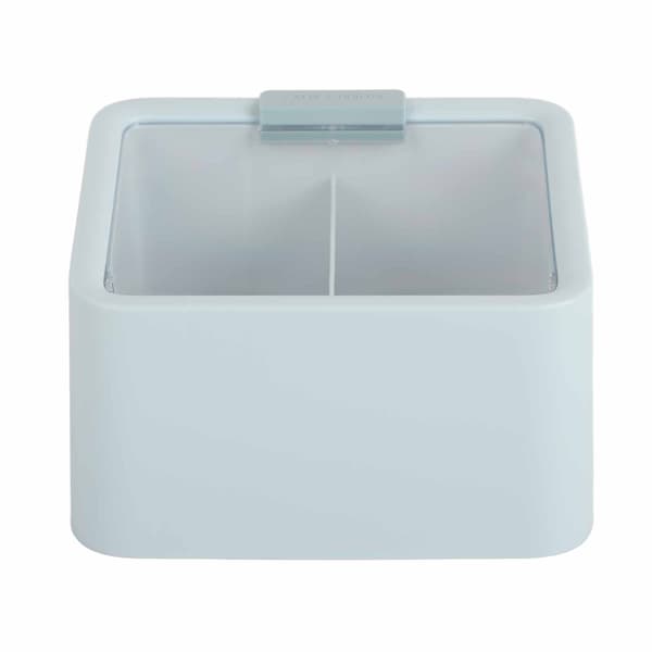 Blått 2-lagers transparent dörr dockskåp rumsskåp display förvaringsfodral