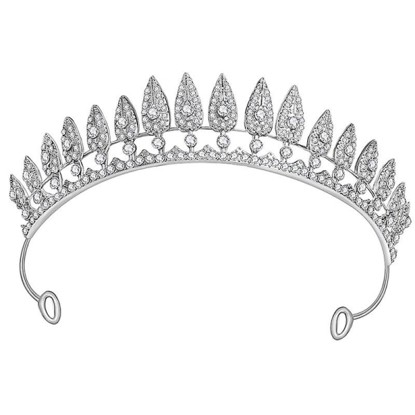 Rhinestones Crown pandebånd Håndlavet glitrende brudehårbøjle Prinsesse hovedbeklædning Hårtilbehør