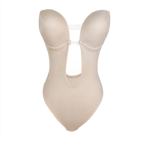 Shapewear for kvinner Ryggløs innebygd BH Body Shaper XL