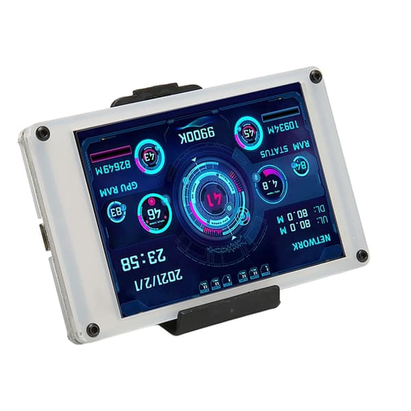 3,5-tommers IPS dimbar PC CPU GPU RAM dataskjerm med doble USB-porter, automatisk av-temaredigerer
