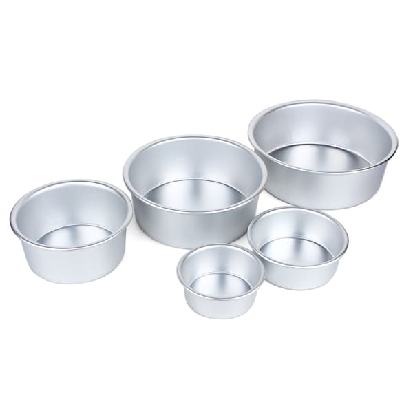 4 tommer aluminium non-stick rund kageform
