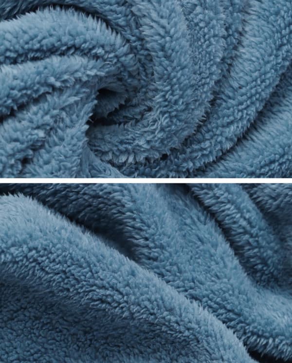 Dame Sherpajakke Fuzzy Zip Up Hettegenser Overdimensjonert Fleecejakke Lys Grå Light Grey L