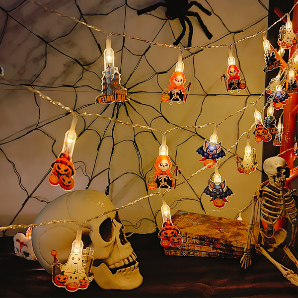 Halloween lyslenke LED gresskar spøkelseslykt spøkelsesfestival festlayout innendørs dekorasjonslampe