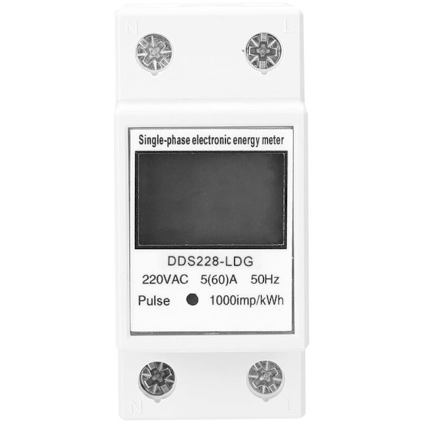 LCD med bakgrundsbelyst display 5-80A 2P enfas multifunktions energimätare