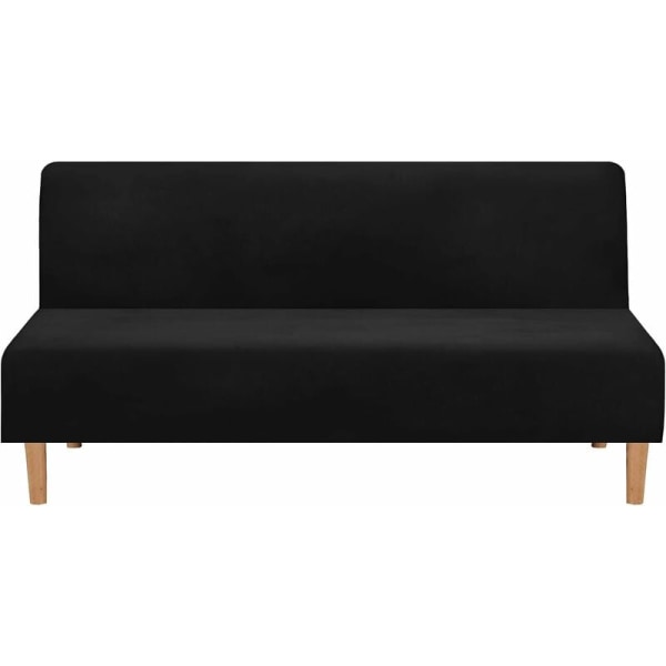 All-inclusive sammenleggbar sofatrekk ensfarget elastisk deksel (for 160-190 cm grafen sort sovesofa)， for innendørs og utendørs