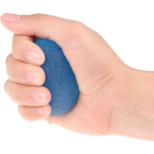 3 pakkauksessa munanmuotoisia tartuntapalloja käsi-/sormiharjoitteluun, paineen lievitykseen, käsien ja sormien vahvistamiseen, nivelkipujen lievitykseen