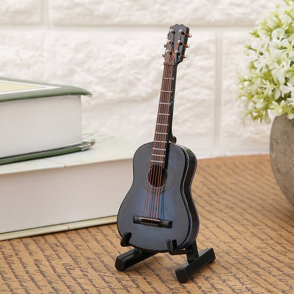 Miniatyr tre-gitarmodell - Blå 10cm