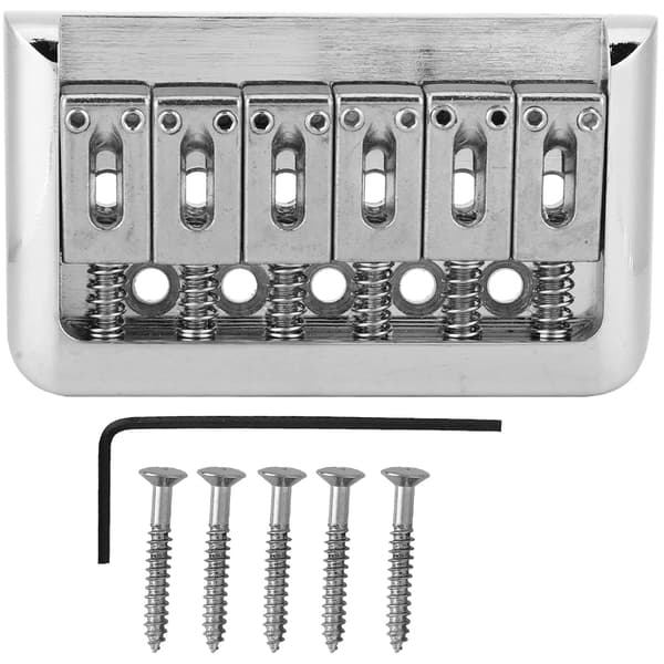 Professionell Silver Metall Stall för 6-strängad Elgitarr