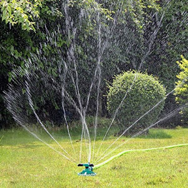 Havesprinkler, 3-arms 360 graders roterende automatisk havesprøjtevandssprinkler, kunstvandingssystem til vanding af din L