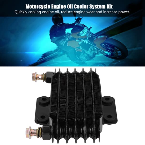 CB CG 100CC 250CC 85ml Svart Motoroljekjøler Radiatorsystemsett