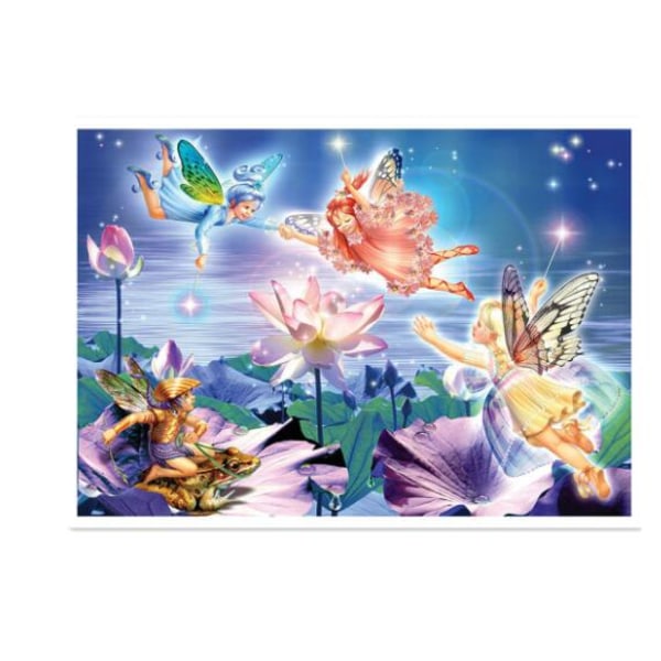 Blomsterfe diamantmaleri (30X40cm) C