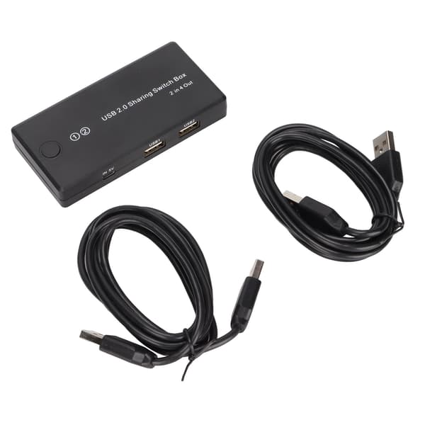 USB 2.0 Switch Selector 2 Input 4 Output Høj Kompatibilitet Computer Perifer Switch Adapter