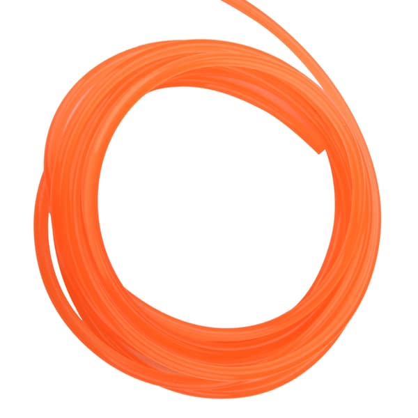 Oransje PU Polyuretan Rundrem Glatt Overflate Drivoverføring 8mm Diameter 5m Lengde