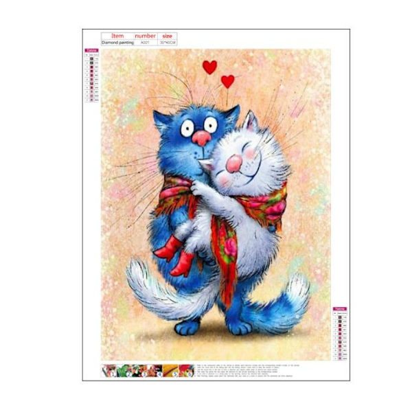 Färg Cat diamond painting (30*40 cm)