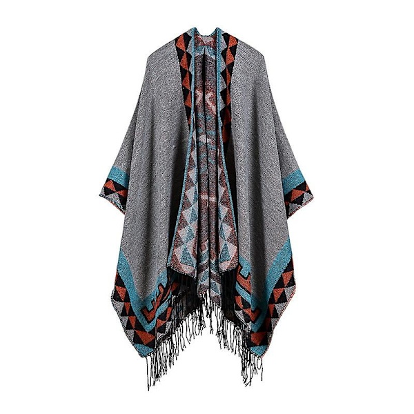 Diamond Fringe sjal för damer gray
