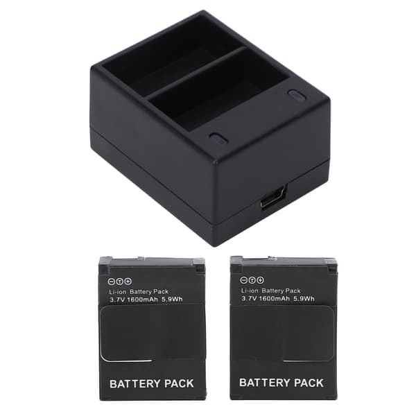 Rapid Dobbelt Batterilader med 2 Batterier for Hero 2 3