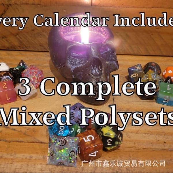 Dungeons & Dragons Terning Adventskalender Blind Box, 24-dagers Nedtelling Terning Juletrepynt Sett