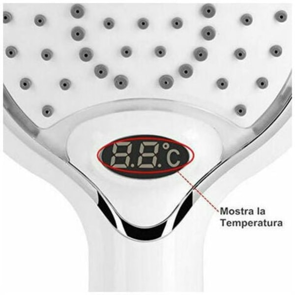 LED-duschhuvud, LED-duschhuvud Handdusch, 3 färger Temperaturkontroll duschhuvud, LED-temperaturduschhuvud, Tem