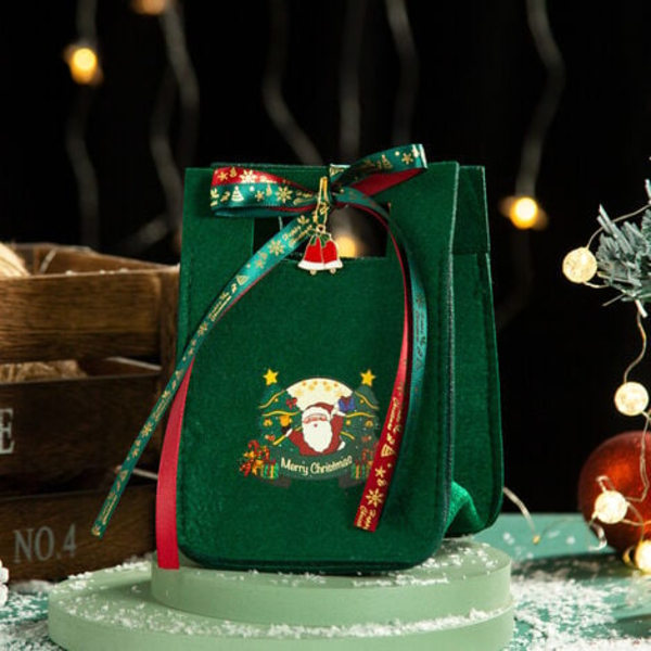 4 lådor julväska, presentpåse med handtag för små presenter, nyår, julfesttillbehör
