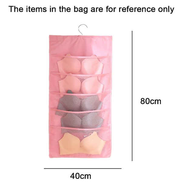 Monikäyttöinen riippuva vaatekaappi Kaksipuolinen riippuva säilytyskassi style1 pink