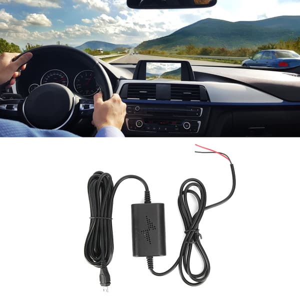12V 24V til 5V 2.5A Micro USB Bilparkeringsmonitor Step Down Kabel til Dash Cam