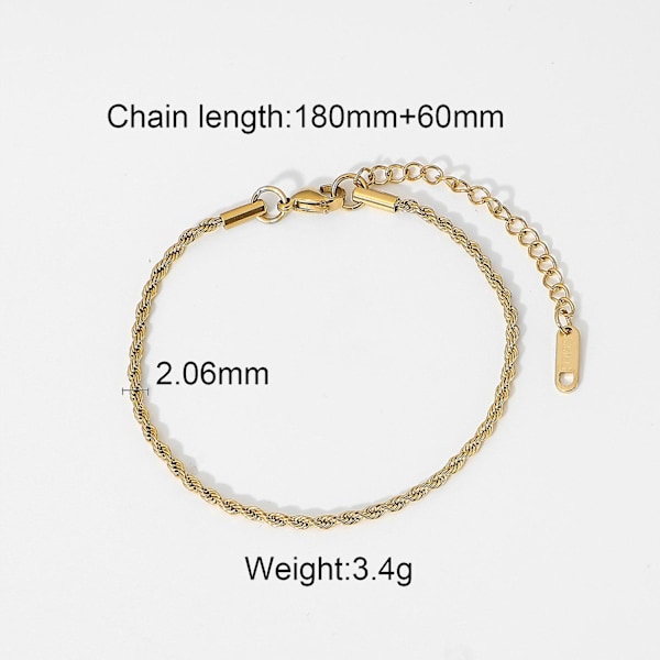 Armbånd Zircon Daily Outfit Metallisk Element B1491 JDB201045