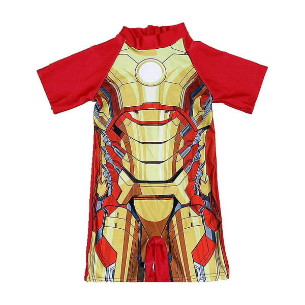 Gutter 3d badedrakt The Avengers Superhelt Jumpsuit i ett stykke Iron Man 6-8 Years