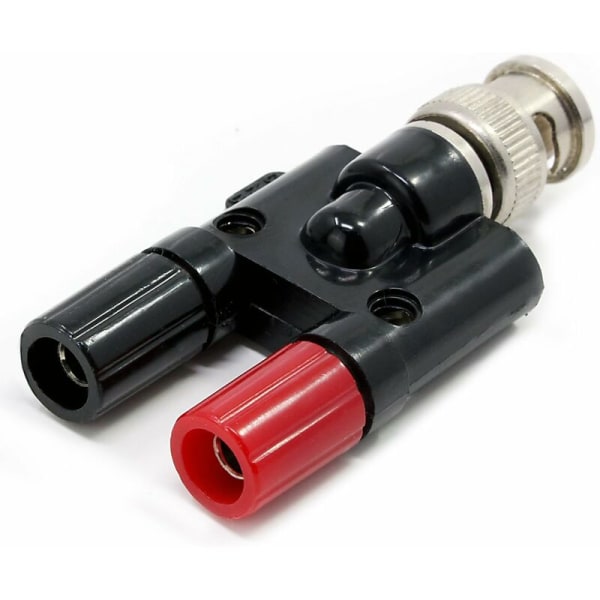 BNC hanstik til dobbelt 4 mm stikadapter Banana Jack lydstik lydstik 2 stk.，